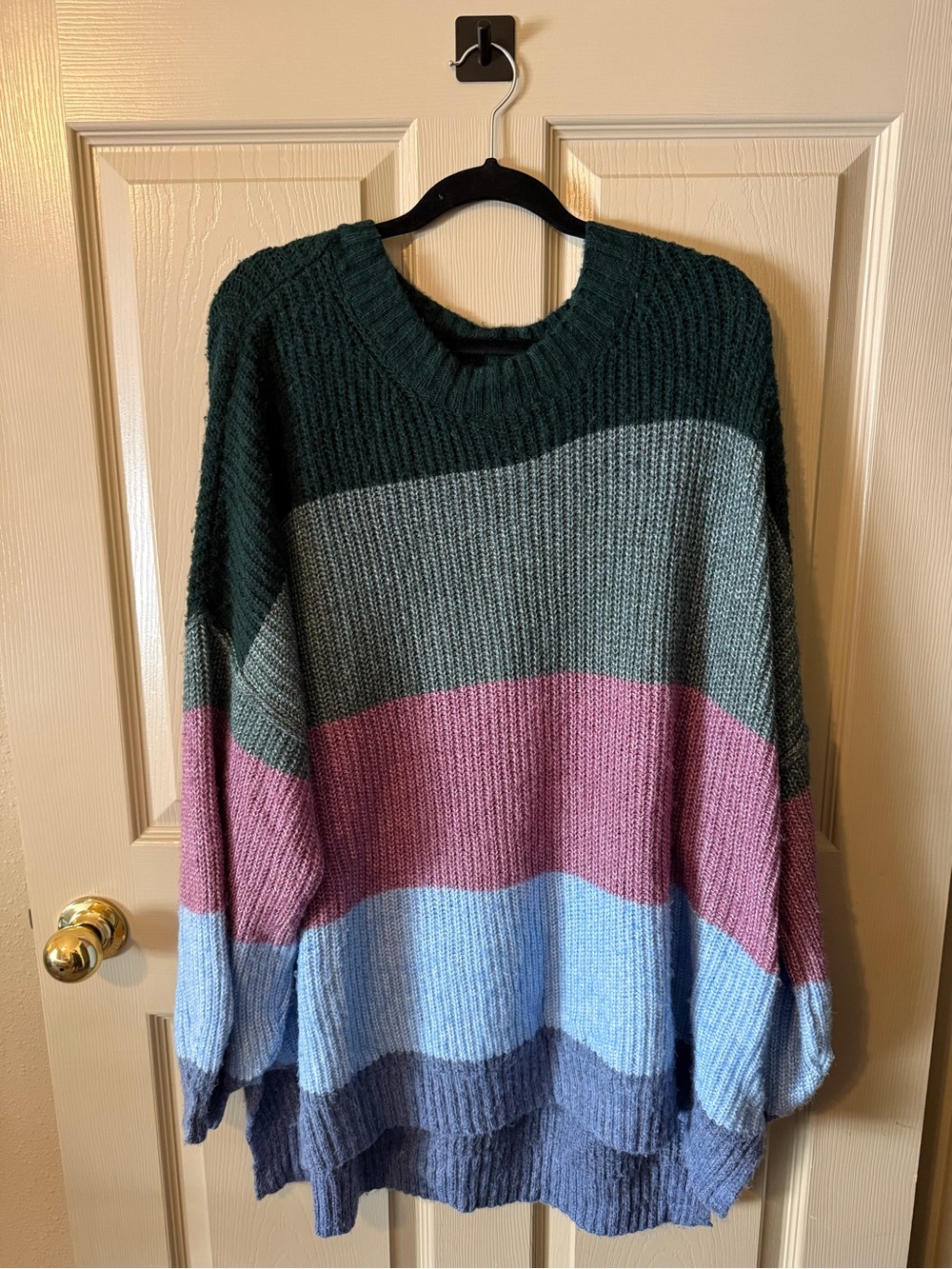 American Eagle Outfitters Multicolor Striped Crewneck Sweater